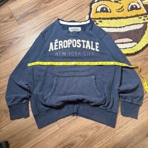 Aeropostale navy blue cut hood sweatshirt Size XL (0133)